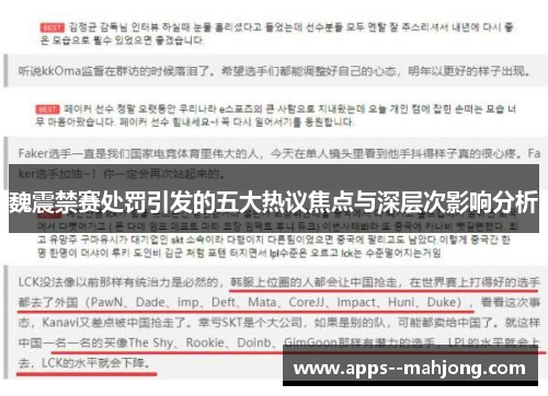 魏震禁赛处罚引发的五大热议焦点与深层次影响分析